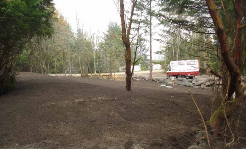 Sand mound disposal area completed landscaping